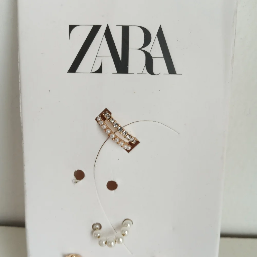 As Is Zara Gold Tone Ear Cuffs and Small Hoops Set